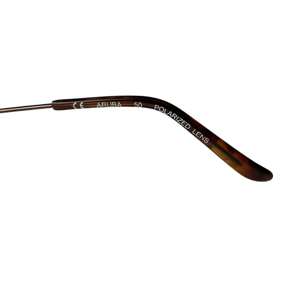 Hobie vintage Aruba spring hinge metal copper arm polarized tortoise sunglasses